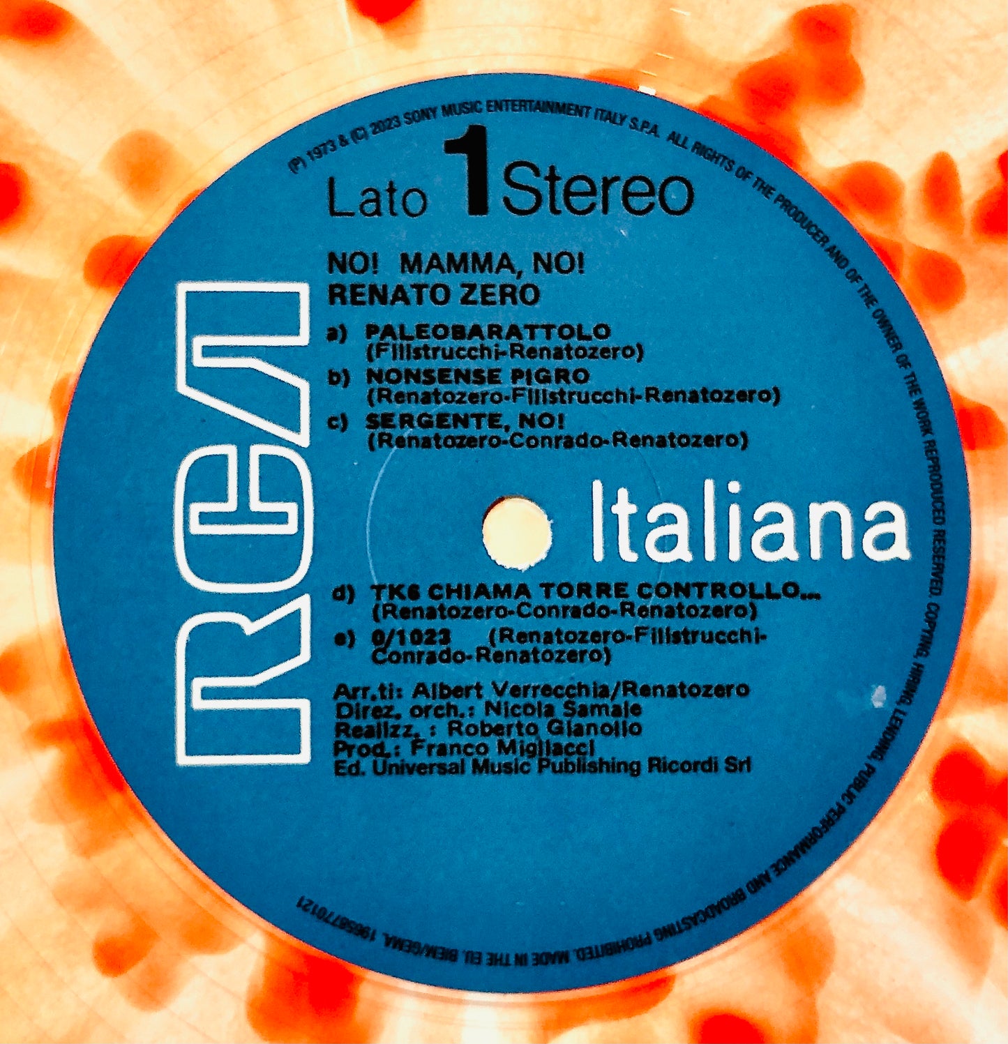 RENATO ZERO - No! Mamma, no! - Vinile Trasparente Rosso Splatter (Ed. Lim. Num. 50° Anniversario / 500 copie)