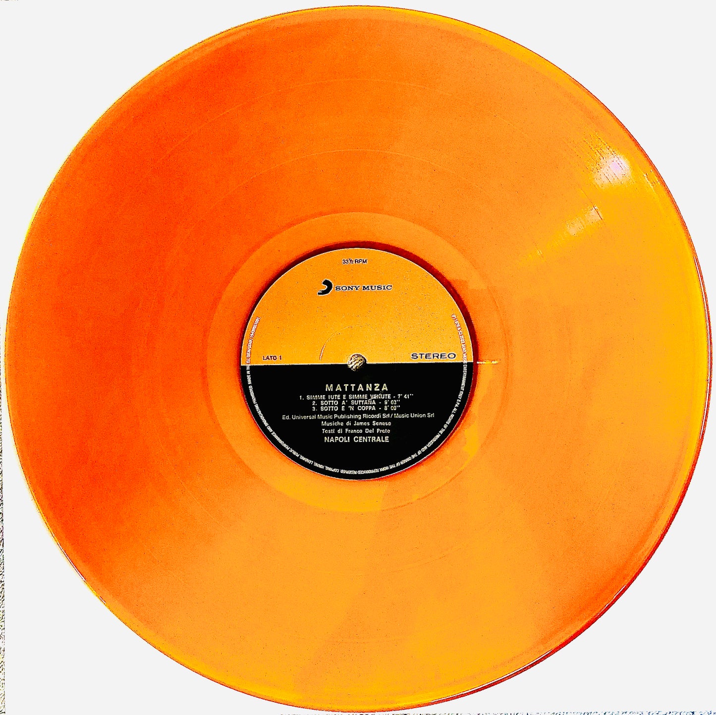 NAPOLI CENTRALE - Mattanza - Vinile Arancione Trasparente (Clear Orange  Vinyl)